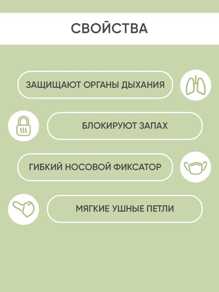 Маски одноразовые, маски с угольным фильтром BESIDE, серые, четырехслойные, 50 шт, 50 шт, фото 2