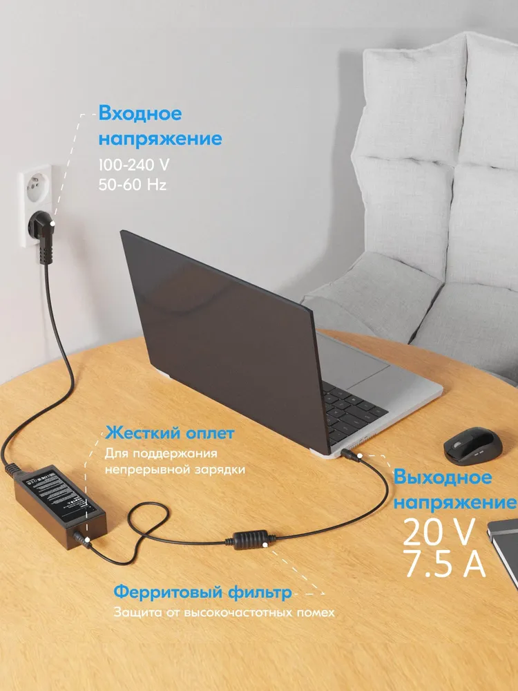 Зарядка для ноутбука MSI 19.5V 9.23A 180W (штекер 5.5x2.5мм) блок питания для ноутбука, 20V, 7.5A, 150W, 4.5x3.0 мм, фото 4