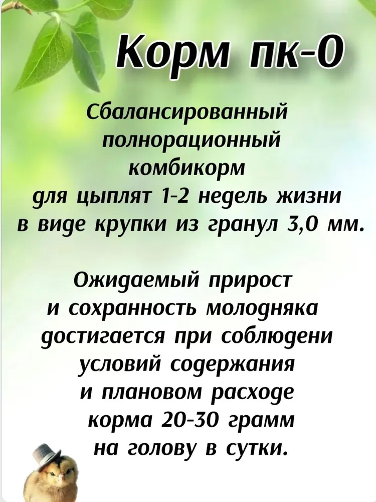 Комбикорм корм для птиц, цыплят пк0 старт, вариант, фото 3
