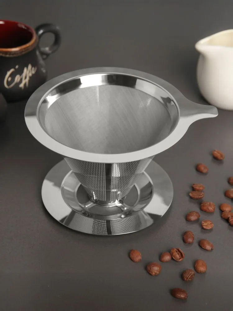 Воронка - дриппер для заваривания кофе V60,12х8 см, нержавеющая сталь, 60.12x8 см, фото 5