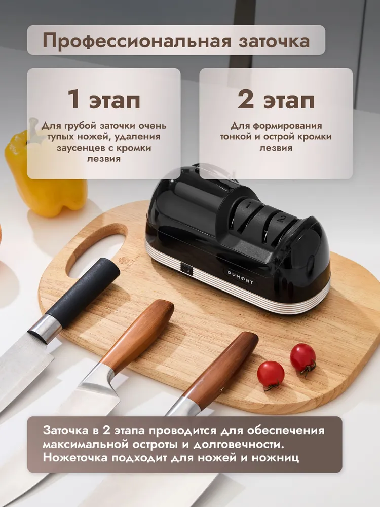 Алмазная точилка для стальных и керамических ножей электрическая профессиональная Dumont DMKS-1101, вариант, фото 2