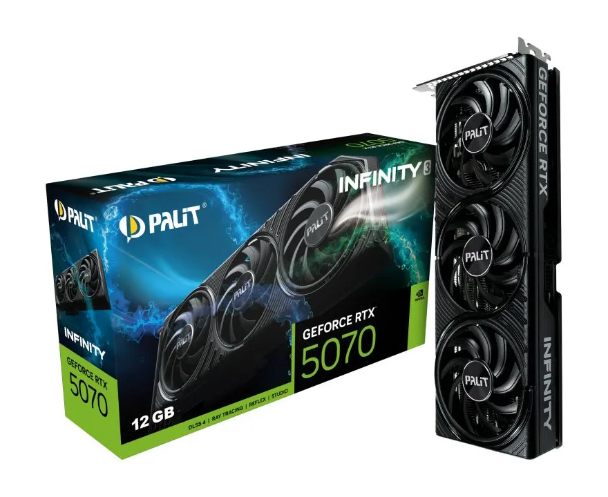 Palit Видеокарта GeForce RTX 5070 Infinity 3 12 ГБ (NE75070019K9-GB2050S)