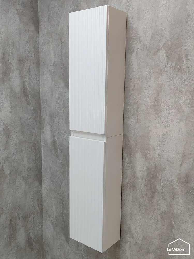 Шкаф пенал для ванной MH10 155х30х22 cм /белый глянец, 155x30x22, фото 6