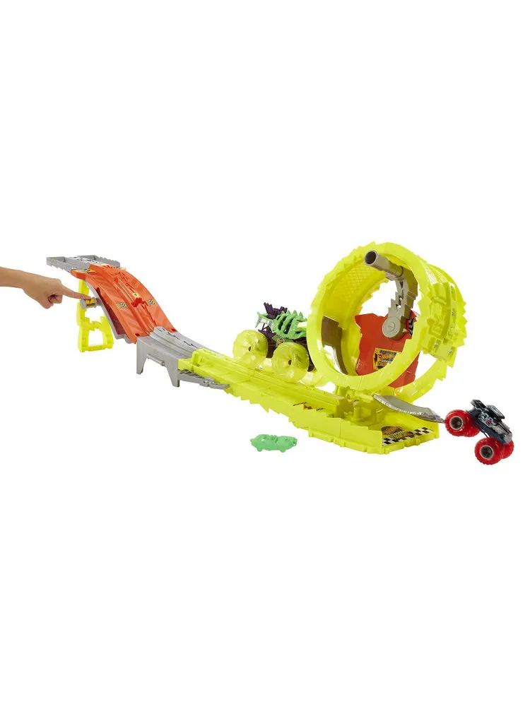 Игрушечный трек Mattel Hot Wheels HXT05 c машинками Монстр трак Хот Вилс, вариант, фото 5