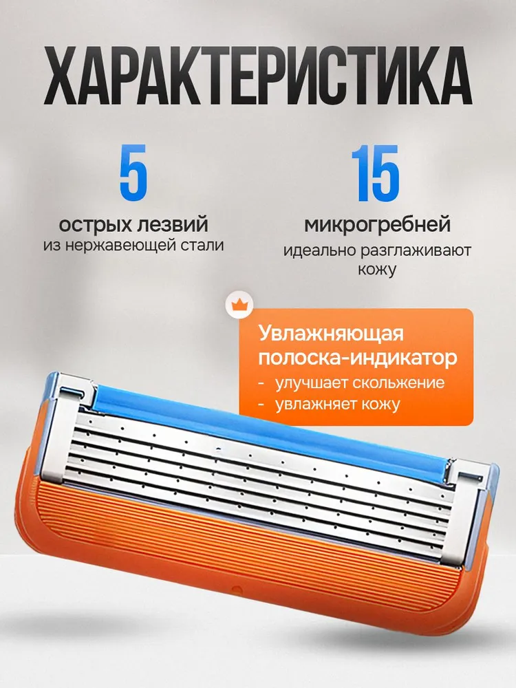 Мужской бритвенный станок/ бритва +4 сменные кассеты-ds back