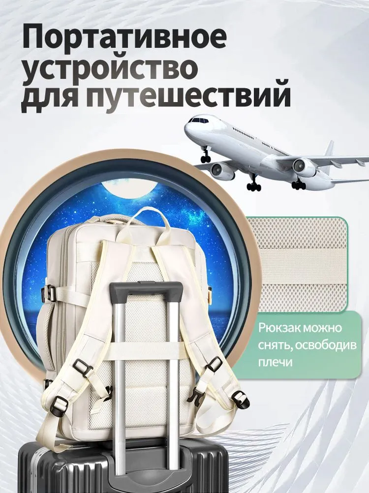 Рюкзак Unisex городской, туристический для ноутбука, с USB, водонепроницаемый, вариант, фото 6