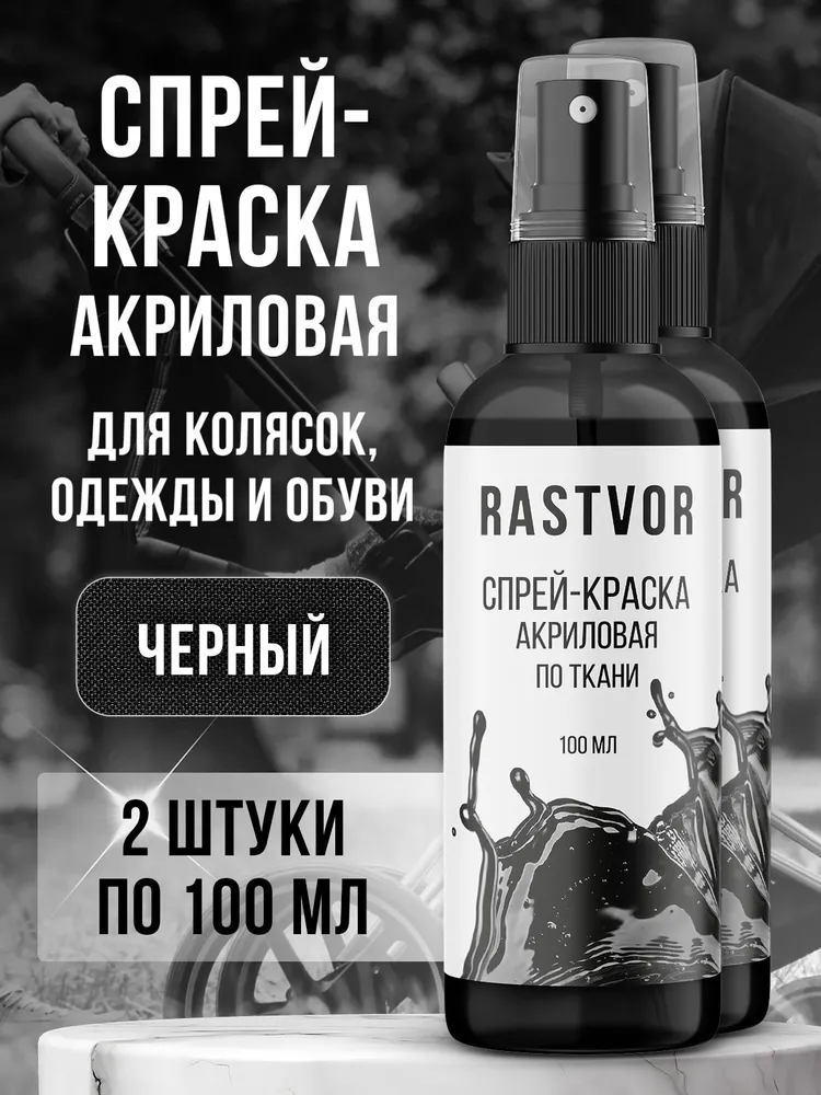 Спрей-краска черного цвета для одежды, набор из 2 шт., 2 шт