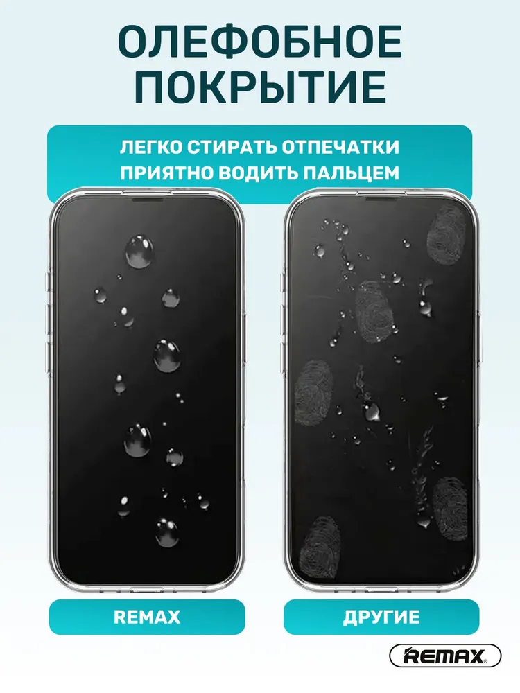 Защитное стекло на Айфон 17/ 16 Pro REMAX GL-27, 3D, 9H, олеофобное, суперпрозрачное, стекло для iPhone 17 / 16 про премиум качество, вариант, фото 6