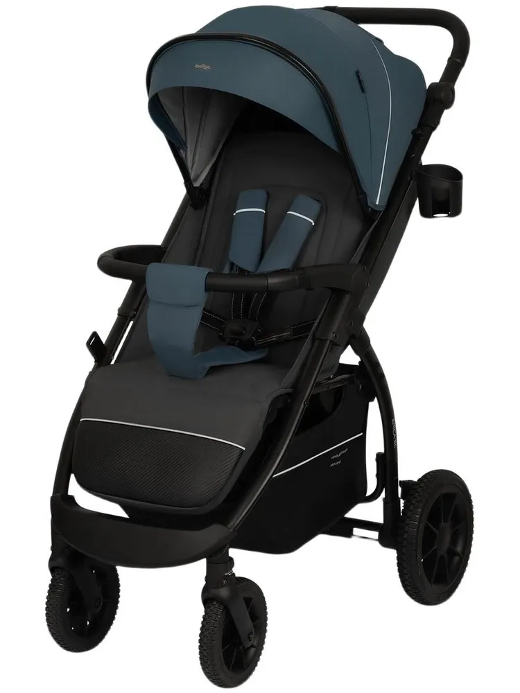 Коляска прогулочная Indigo Epica SL чёрный, синий