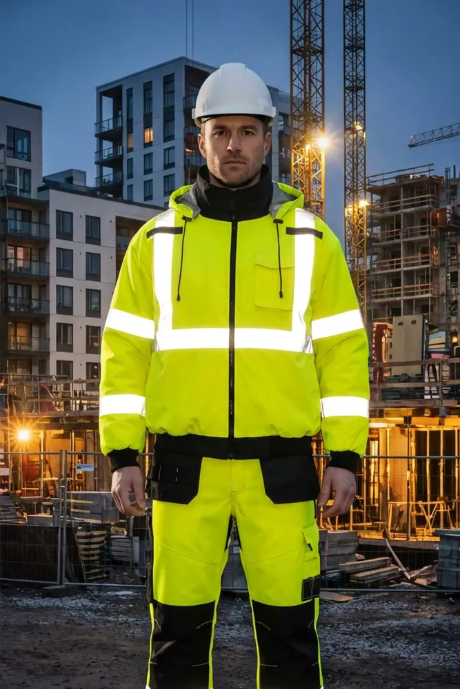 Куртка рабочая мужская ЮНИОНВОРКВЕАР Хай-Вис (UNIONWORKWEAR Hi-Vis) Рефлектор демисезонная, вариант, фото 3