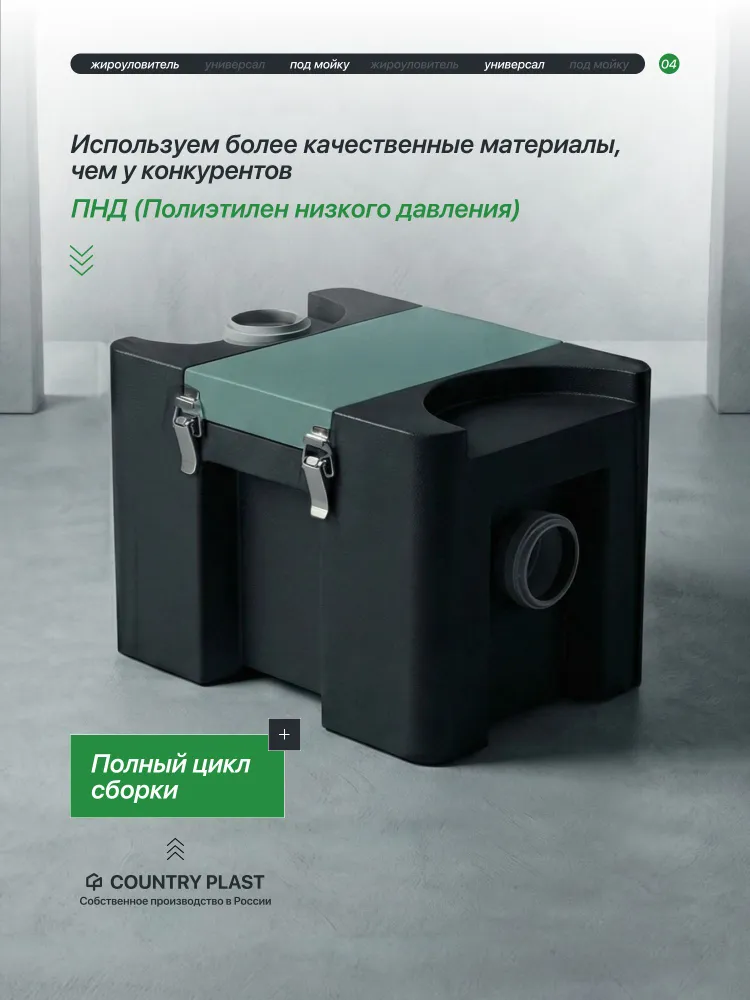 Жироуловитель под мойку для дома и кафе COUNTRY PLAST УНИВЕРСАЛ 60, вариант, фото 4