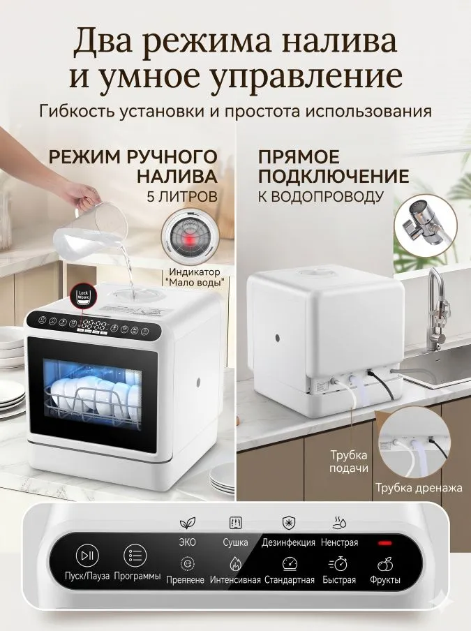 Портативная посудомоечная машина посудомойка