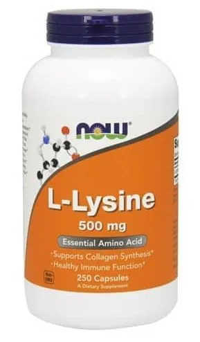 Лизин NOW L-Lysine 500 mg, 250 таблеток, NOW Foods, США