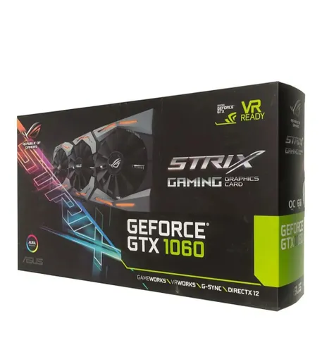 ASUS Видеокарта GeForce GTX 1060 Rog Strix GTX 1060 6gb 1 МБ (77272837728)