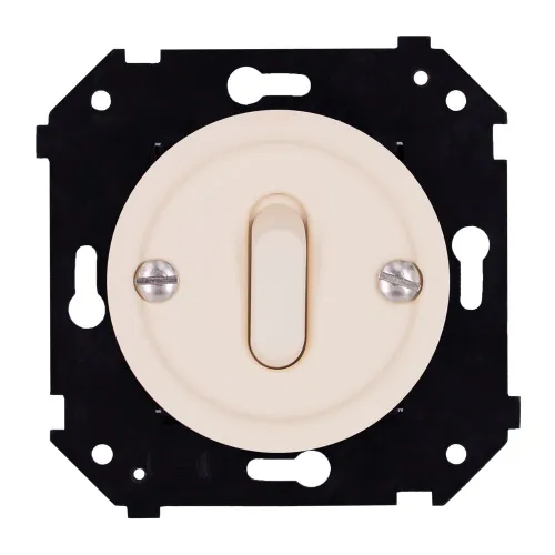 Выключатель 1-клавишный BIRONI Шедель Бриз, Песочное золото (матовый), клавишный, скрытый монтаж / в