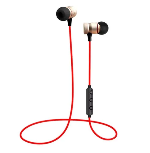 Наушники беспроводные с микрофоном, красный