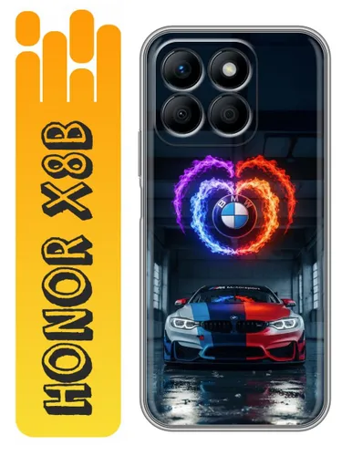 Чехол для Honor X8b с принтом BMW БМВ (мужской) на Хонор Х8б