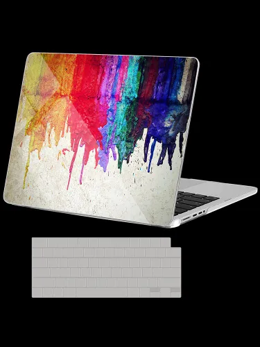 Чехол для MacBook Pro 13 M1/M2 (2017-2022) серия Crystal 3D Акварель : ультрапрозрачный, с объемным