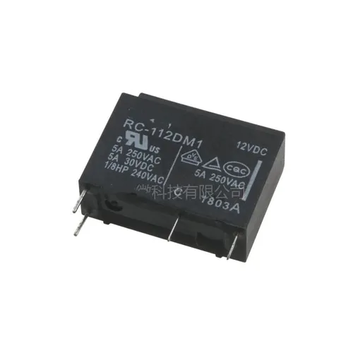 Электромеханическое реле RC-112DM1 12В пост. тока, 4 вывода, 5А, SPST (один замыкающий контакт)