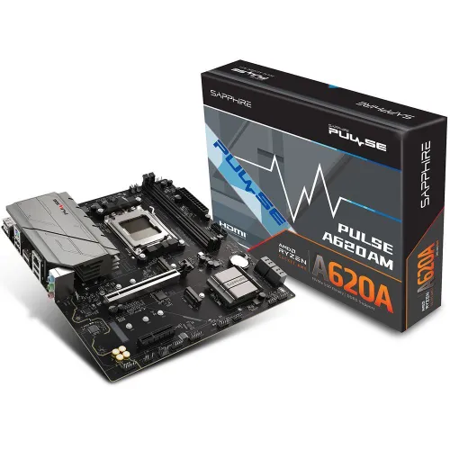 Материнская плата Sapphire A620AM PULSE A620, AM5, 2*DDR5 (52118-03-40G)