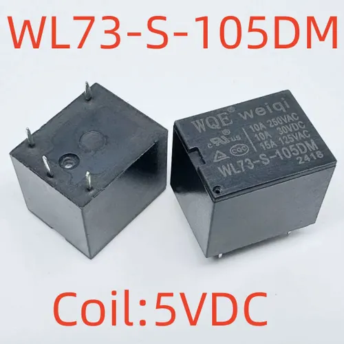 3pcs Электромеханическое реле WL73-S-105DM 4-контактное 10A