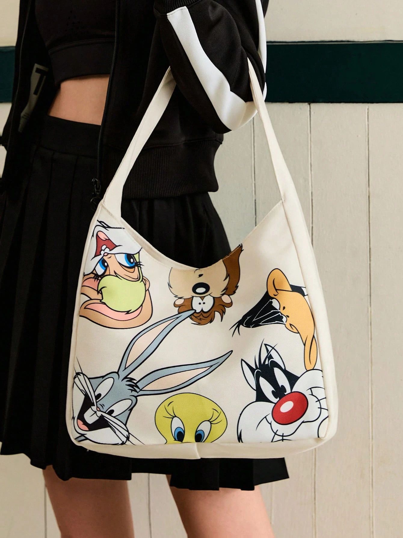 Женская сумка на плечо Looney Tunes с мультяшным принтом