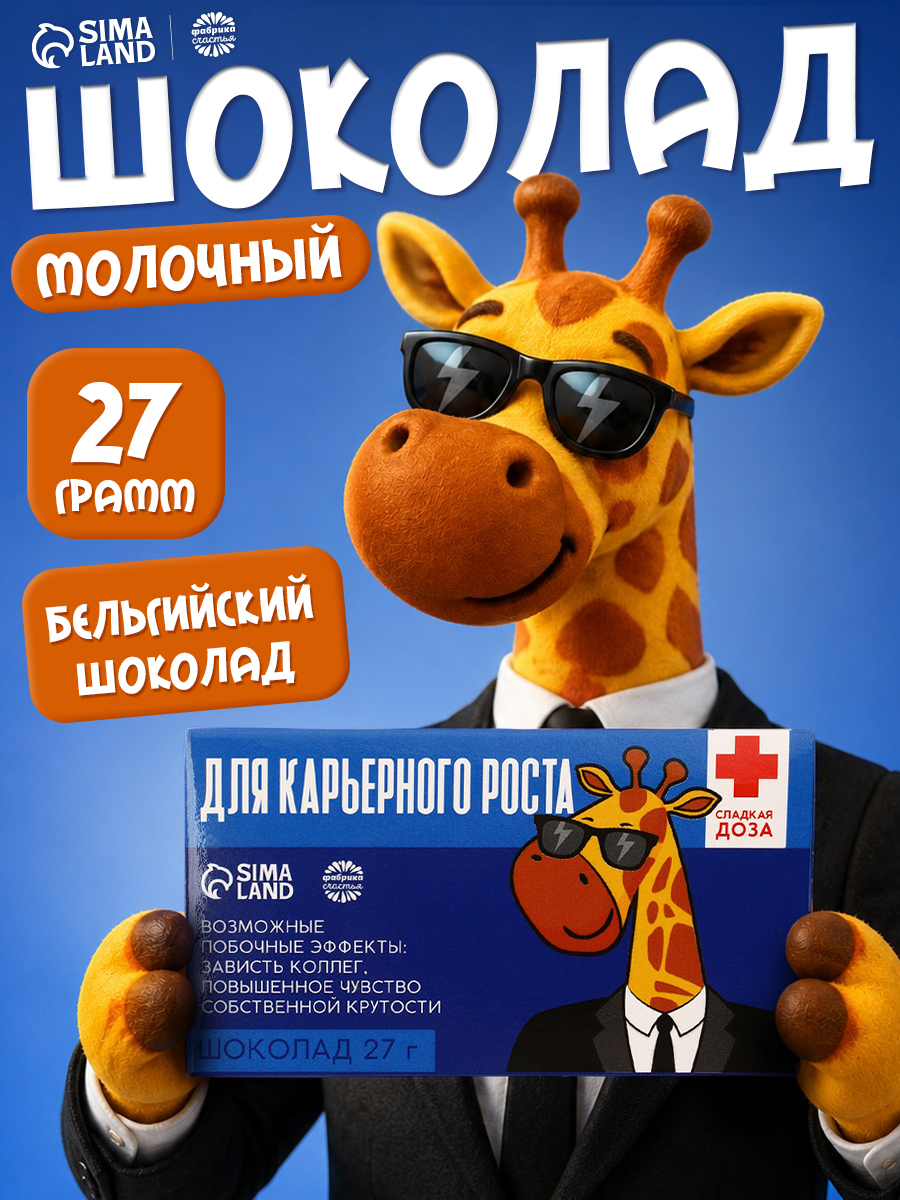 Подарочный мини шоколад молочный плиточный с приколом