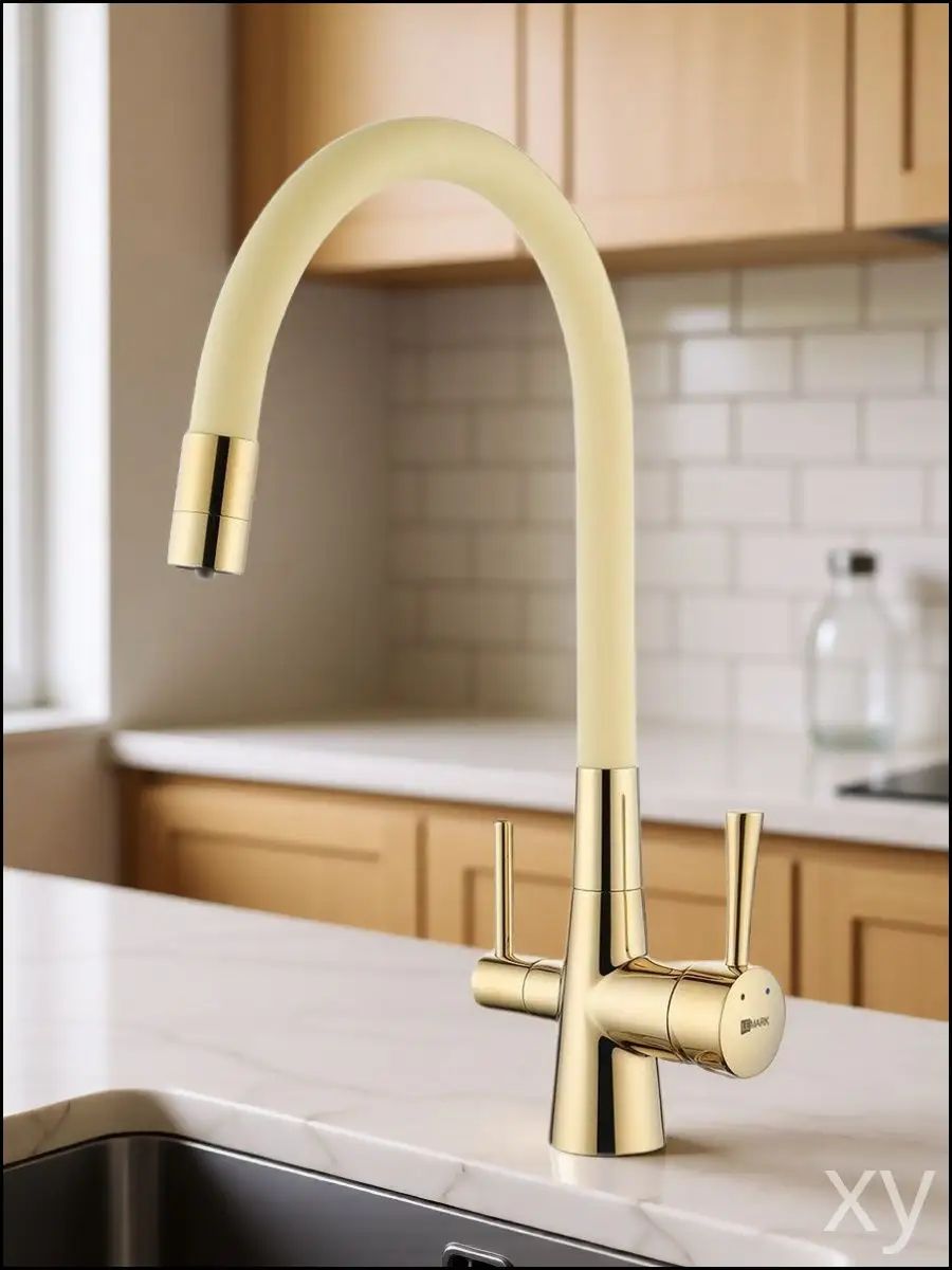 Смеситель Lemark Comfort LM3075G-Beige для кухни с подключением к фильтру с питьевой водой