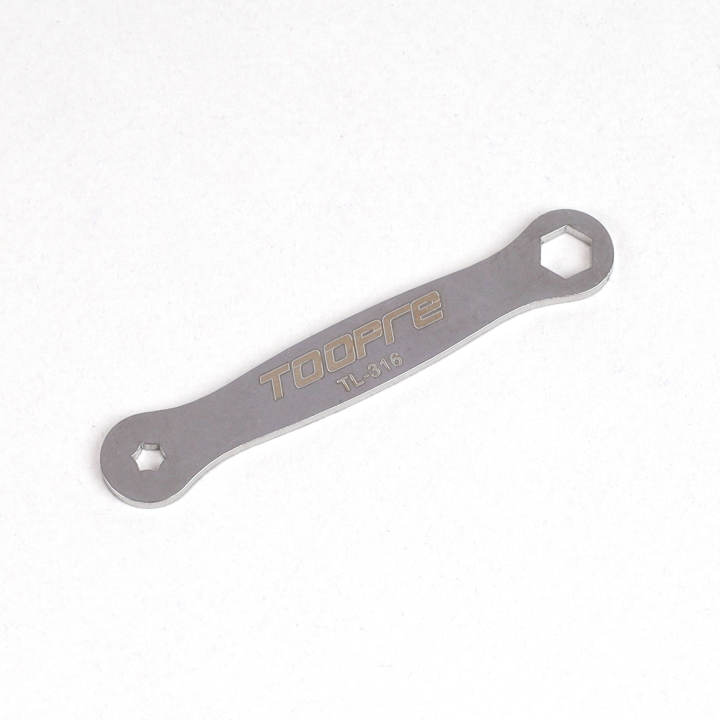 Ключ для педалей TOOPRE TL-316, для болтов TORX 3,2 3,4 мм и шестигранных болтов 6 мм, серебристый Ключ для педалей TOOPRE TL-316, для болтов TORX 3,2 3,4 мм и шестигранных болтов 6 мм, серебристый