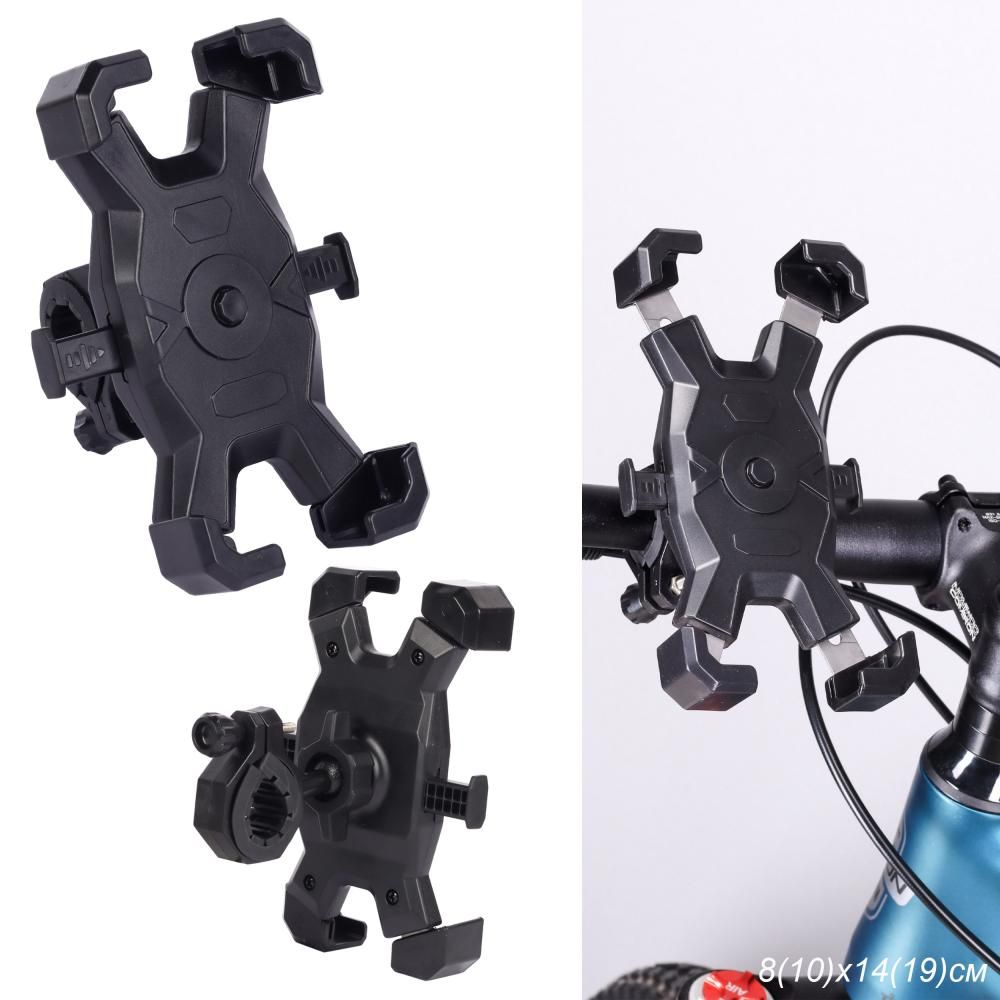 Регулируемый держатель для телефона на руль велосипеда COMIRON KRAFTBIKE BG-1117, пластиковый, черный Регулируемый держатель для телефона на руль велосипеда COMIRON KRAFTBIKE BG-1117, пластиковый, черный