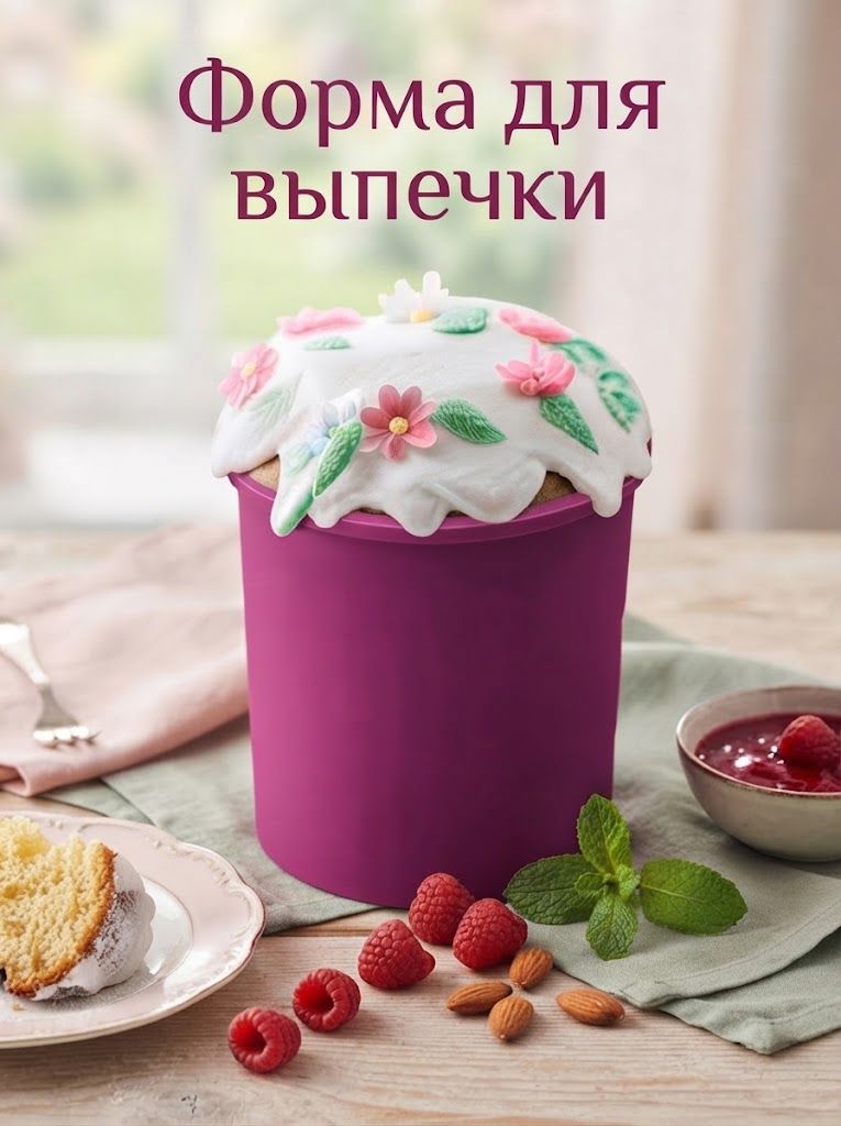 Силиконовая форма для выпечки Доляна "Кекс", 9 см
