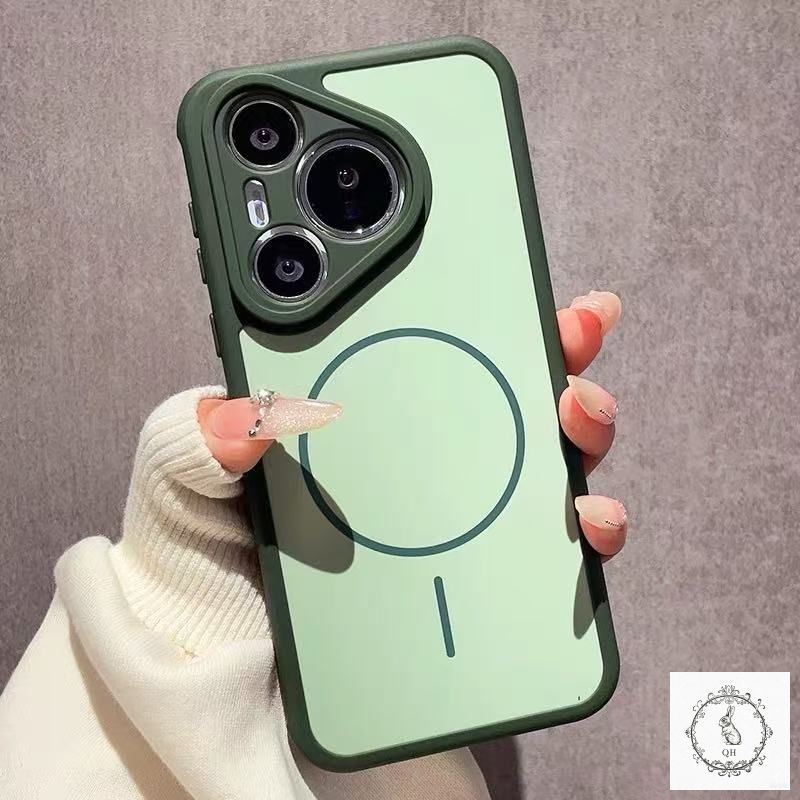 智能手机壳 用于 Huawei Pura 80, 塑料 , 绿色