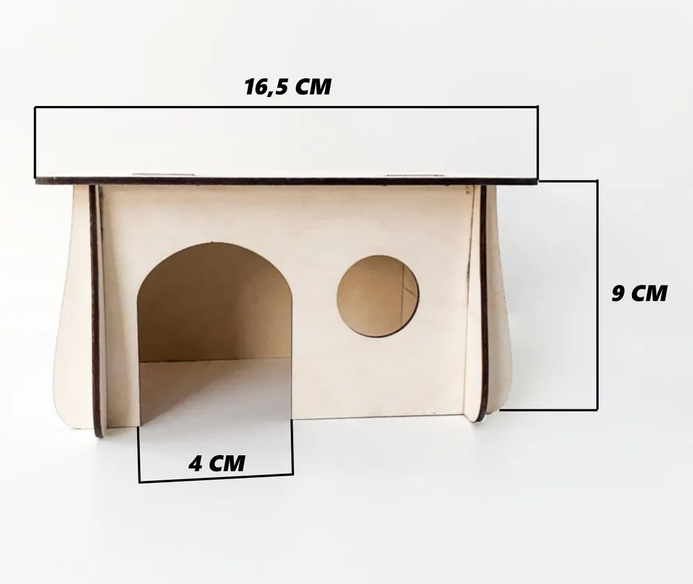 Домик деревянный для мышей, крыс, хомяков, грызунов - размер S - купить с  доставкой по выгодным ценам в интернет-магазине OZON (530805232)