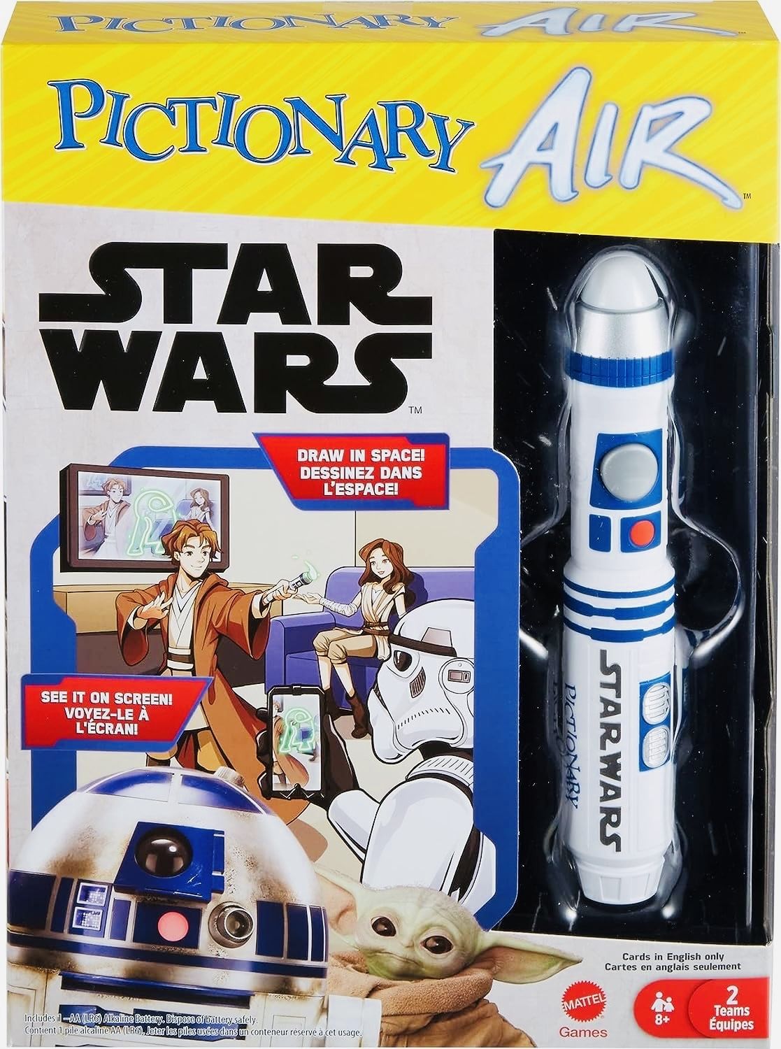 STAR WARS Звездные войны PICTIONARY AIR STAR WARS Семейная Игра по Рисованию и фигурка