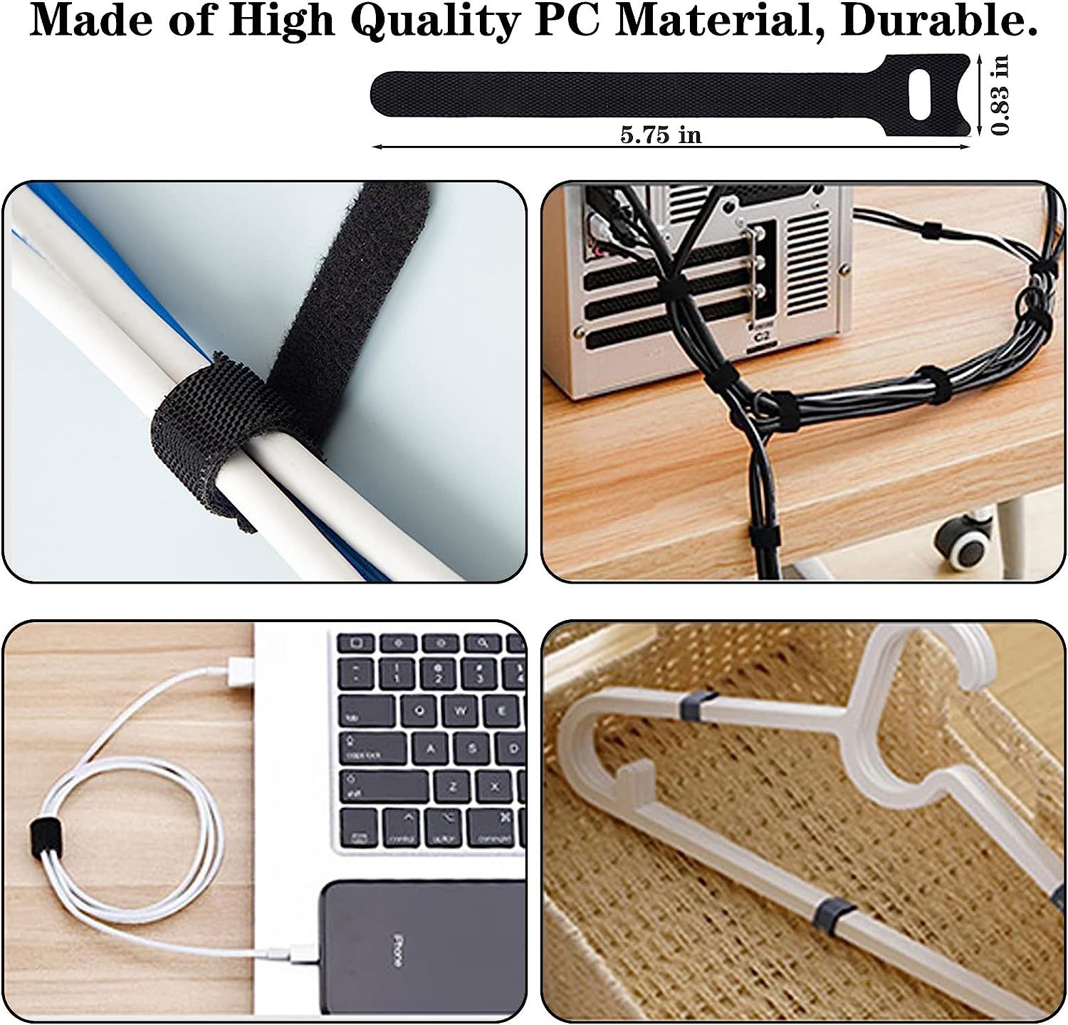 Cable clips and organizer components in use