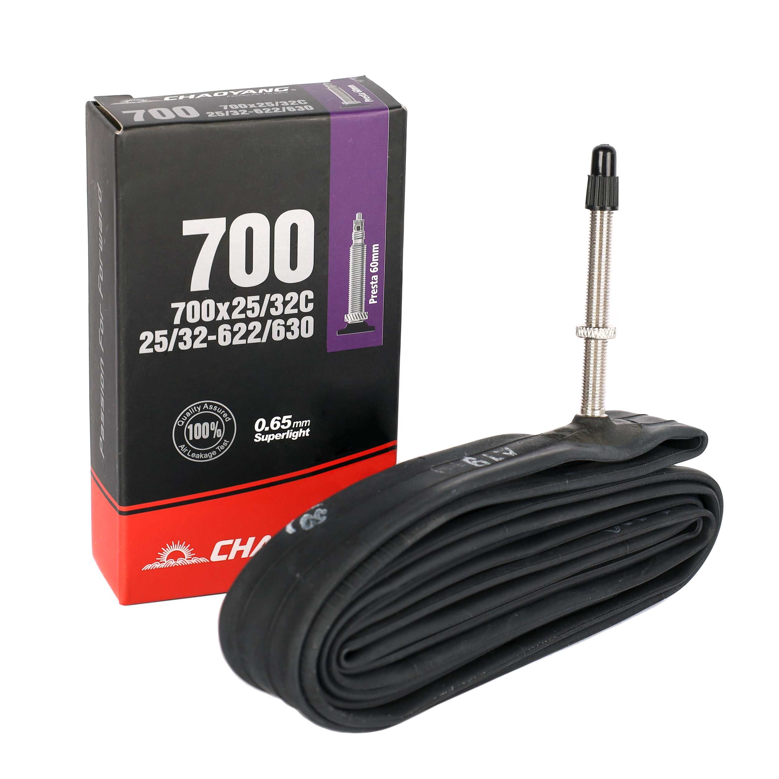 Камера велосипедная спортивная CHAOYANG SUPER LITE 700 25/32C FV60MM 0.65MM Камера велосипедная спортивная CHAOYANG SUPER LITE 700 25/32C FV60MM 0.65MM
