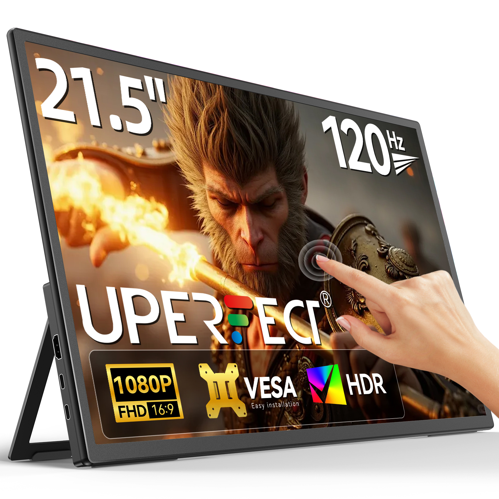 UPERFECT21.5"МониторпортативныйсенсорныйигровойUMAX21.5TouchFHD,1920x1080,120Hz,IPS,IPS,1920x1080,120Гц,черныйматовый