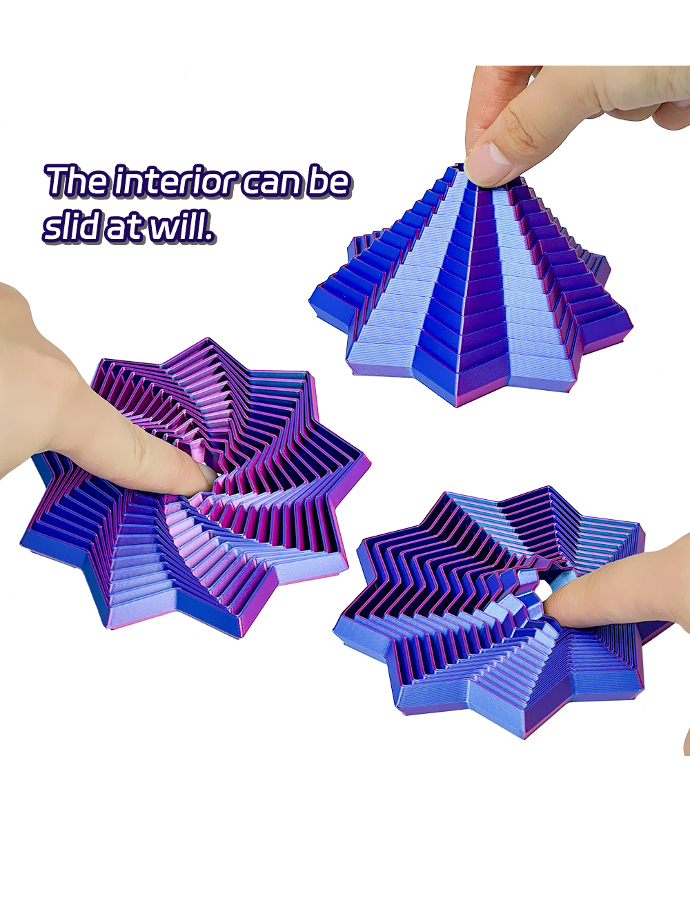 1Снятиестресса,моднаяигрушкадлявзрослыхидетей,3D-печатнаямногоугольнаягравитационнаяспиральнаябашня