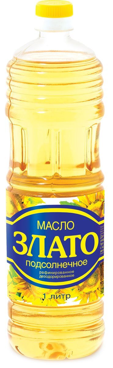 Масло подсолнечное Злато, рафинированное, 1 л