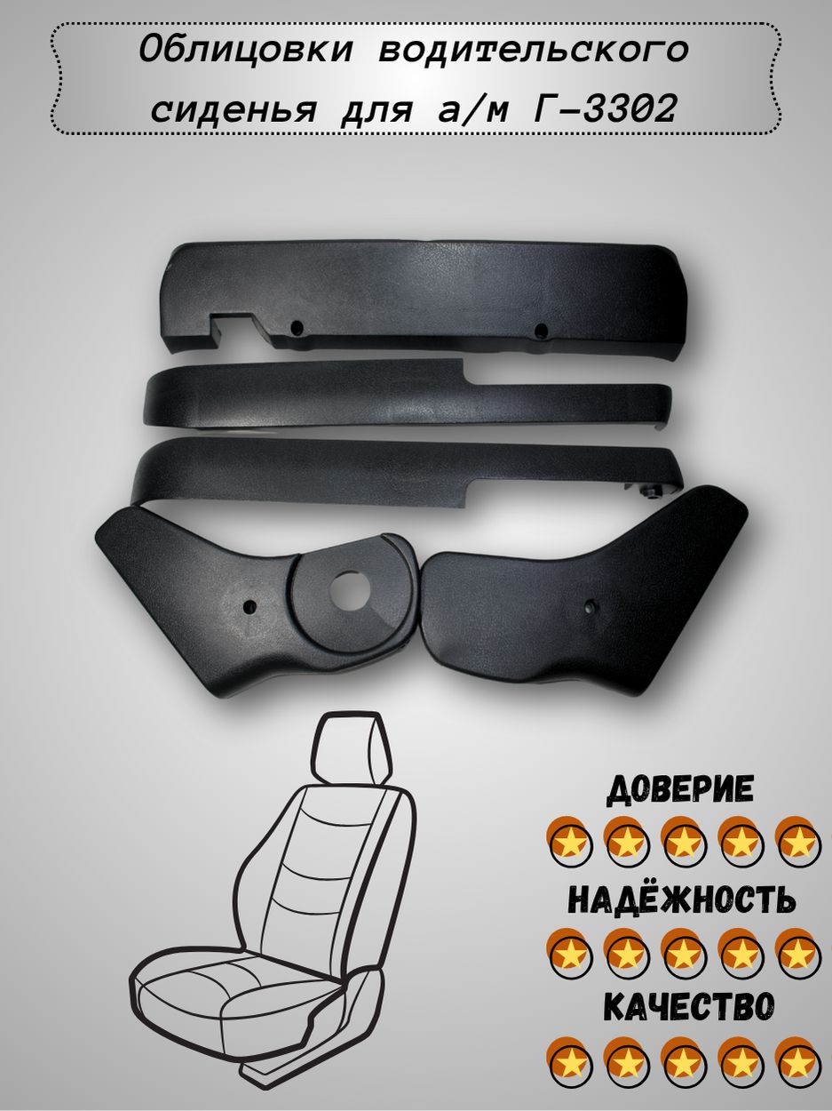 Облицовка сиденья Газель  ГАЗ 3307  3308  3309  3310 Валдай верхняя левая (Лапласт)
