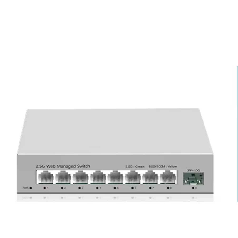 Switch Gestito Web 2.5GbE A 8 Porte Con Slot SFP+ 10G – LAG, 60Gbps Backplane, Per HomeLab E Reti Ad Alte Prestazioni – Spina UE - copertina
