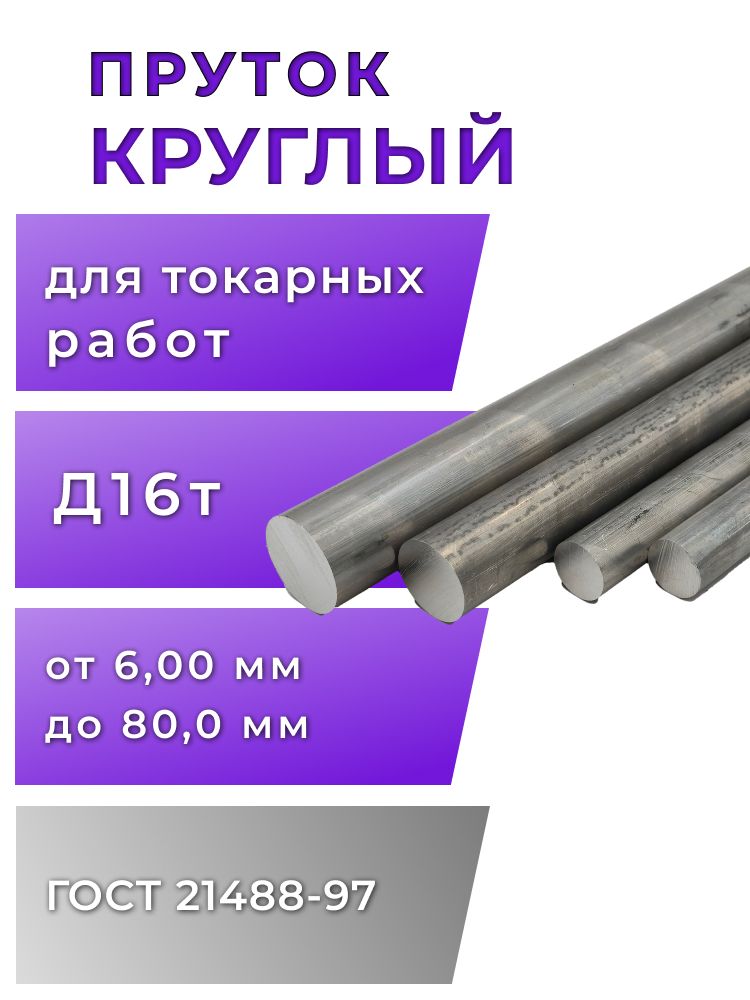 КругД16Талюминиевый14мм,длина100мм,1шт