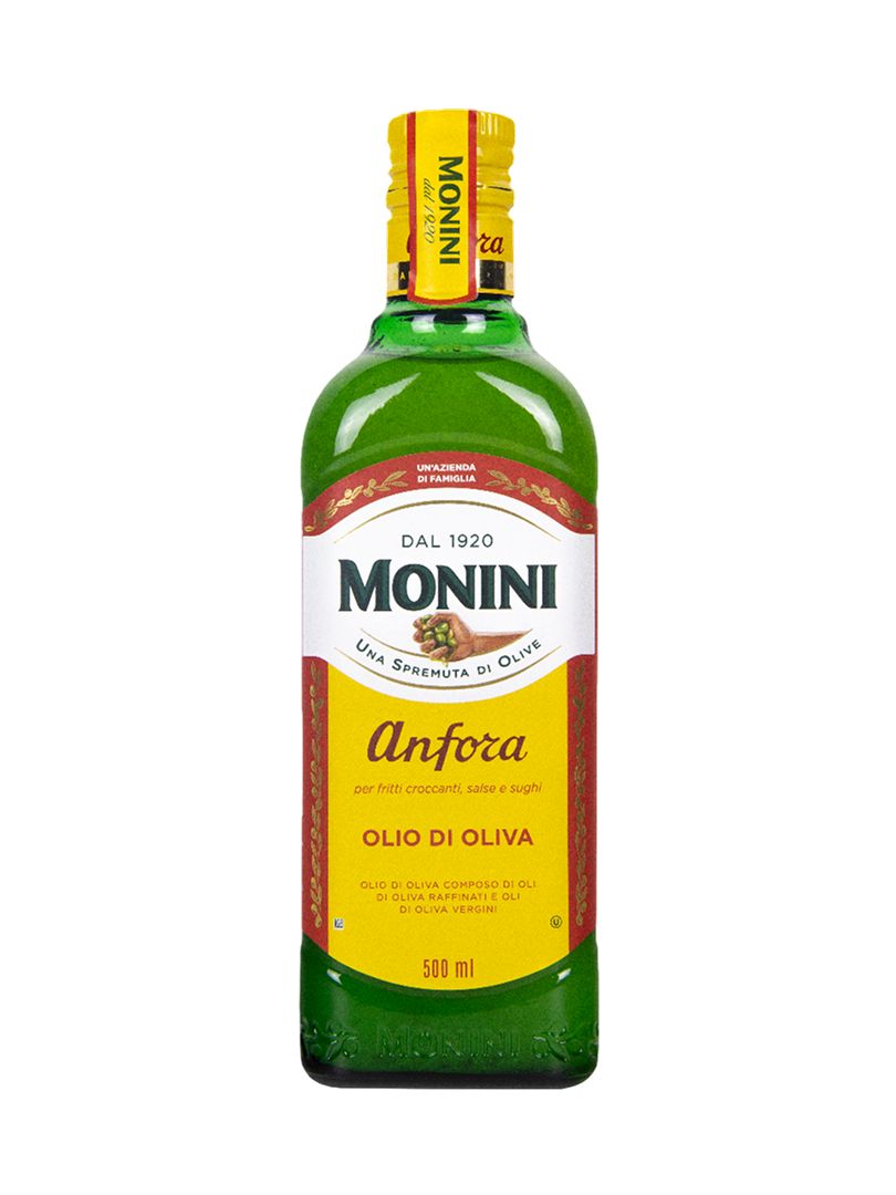 Масло оливковое Monini Anfora рафинированное с добавлением нерафинированного для жарки, 500мл