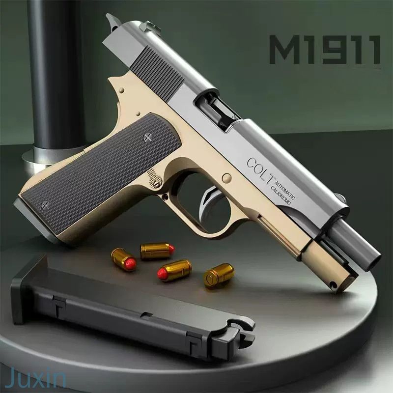 Автоматическийстрайкбольныйпистолет1911DesertEagle:савтовыбросомгильзизатворнойзадержкой,подарокдлямальчиков