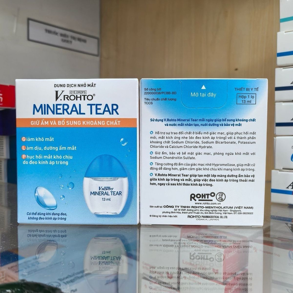 Капли для глаз V.Rohto Mineral Tear 13 мл, увлажняющие, с минералами, для сухих глаз и контактных линз #1