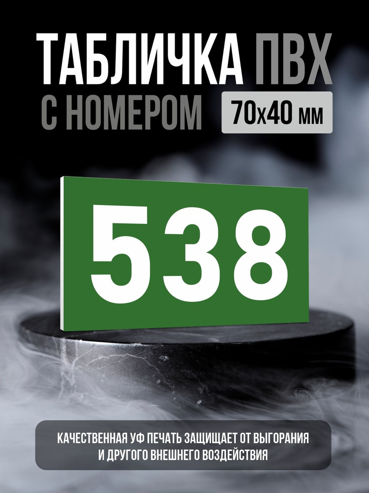 Табличка с номером 538, 7х4 см, ПолиЦентр #1