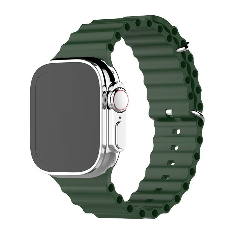Силиконовый ремешок для смарт часов Apple Watch series 1-8 и Эпл Вотч / Эластичный cиликоновый ремешок #1