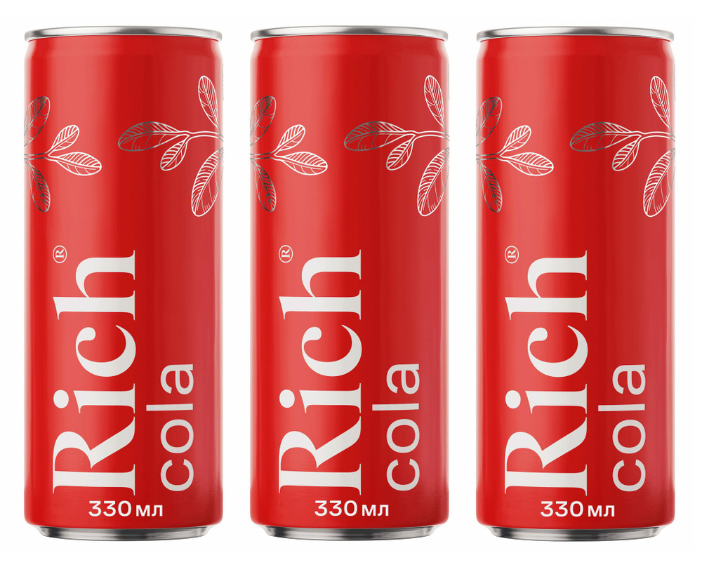 Газированный напиток Rich Cola, 3 шт по 330 мл #1