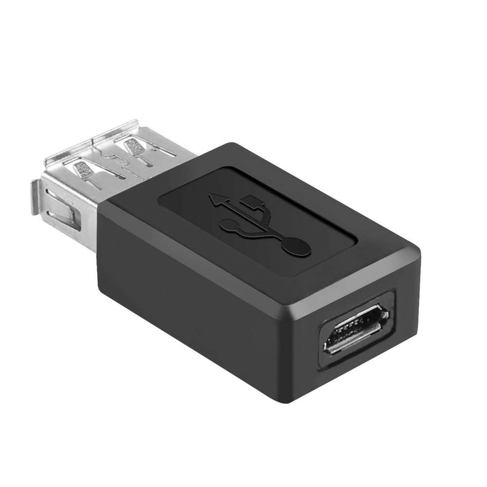 Черный USB 2.0 тип A мама на Micro-USB B адаптер-конвертер вилки #1