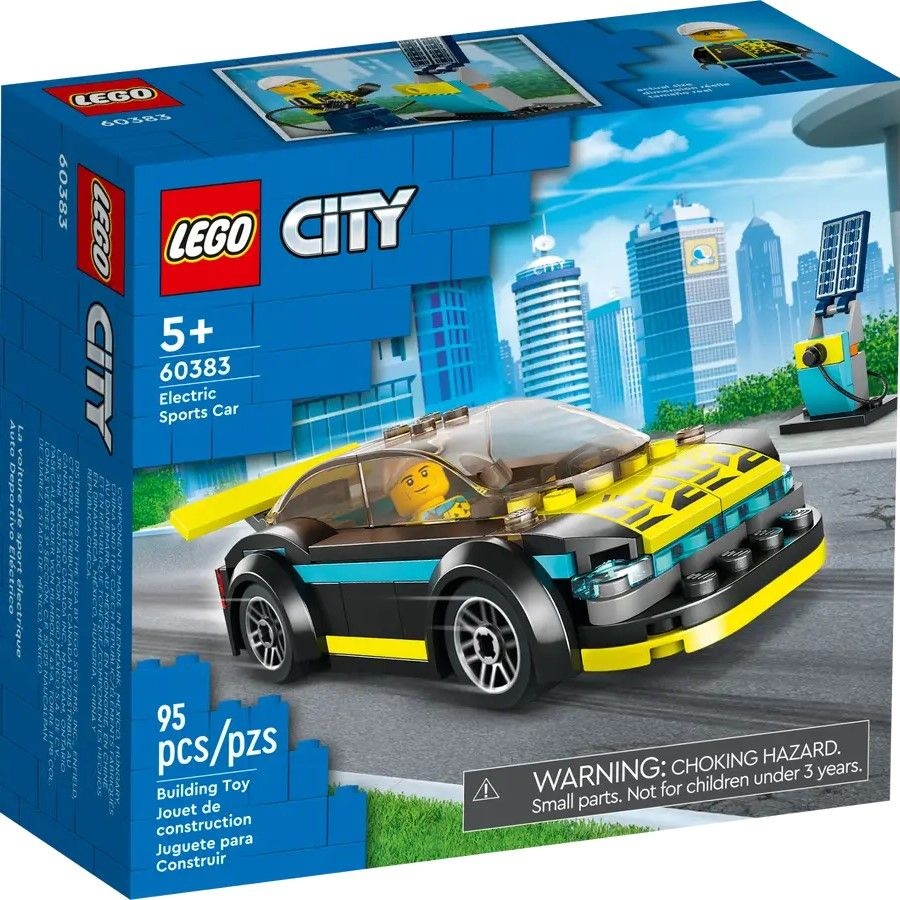 Конструктор LEGO City Электрический спортивный автомобиль 60383 - купить с  доставкой по выгодным ценам в интернет-магазине OZON (1415695544)